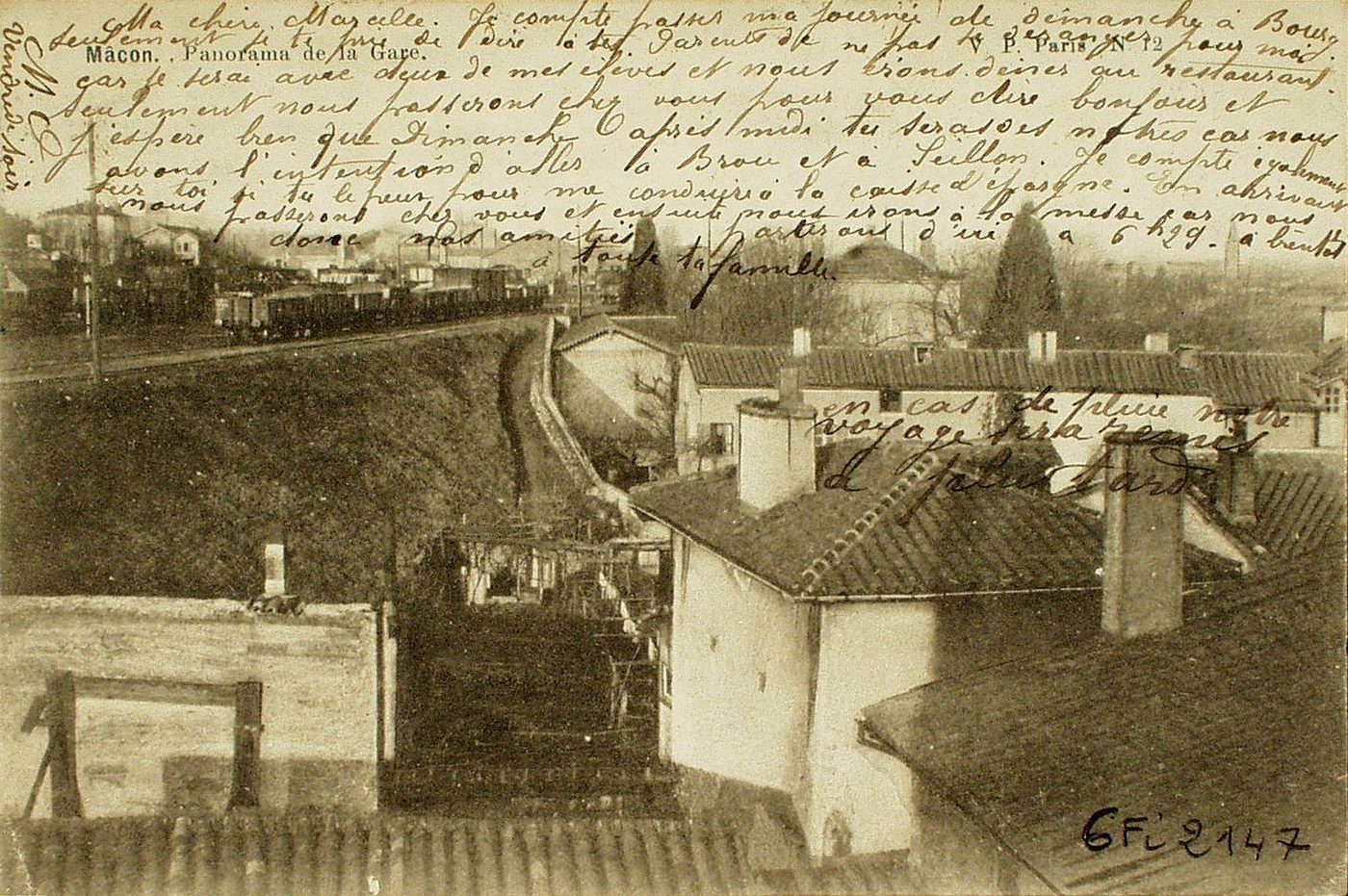 Mâcon. Panorama de la gare.