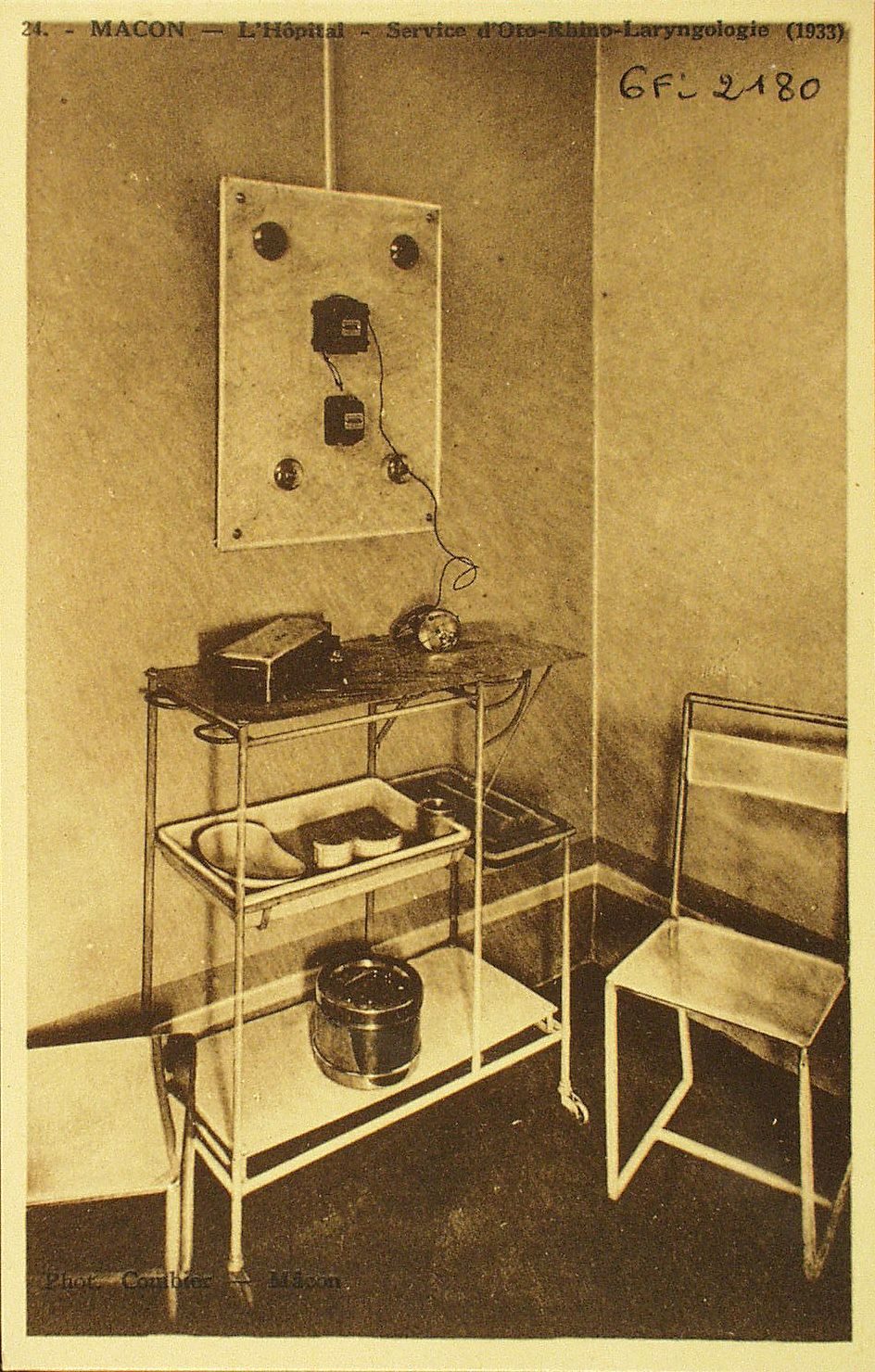 Mâcon. L'hôpital. Service d'oto-rhino-laryngologie (1933).