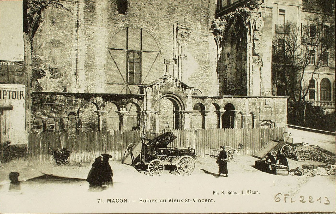 Mâcon. Ruines du Vieux Saint-Vincent.