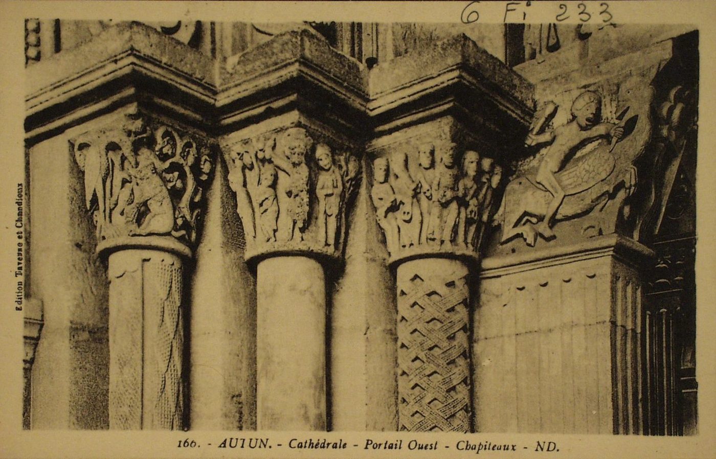 Autun. Cathédrale. Portail ouest. Chapiteaux.