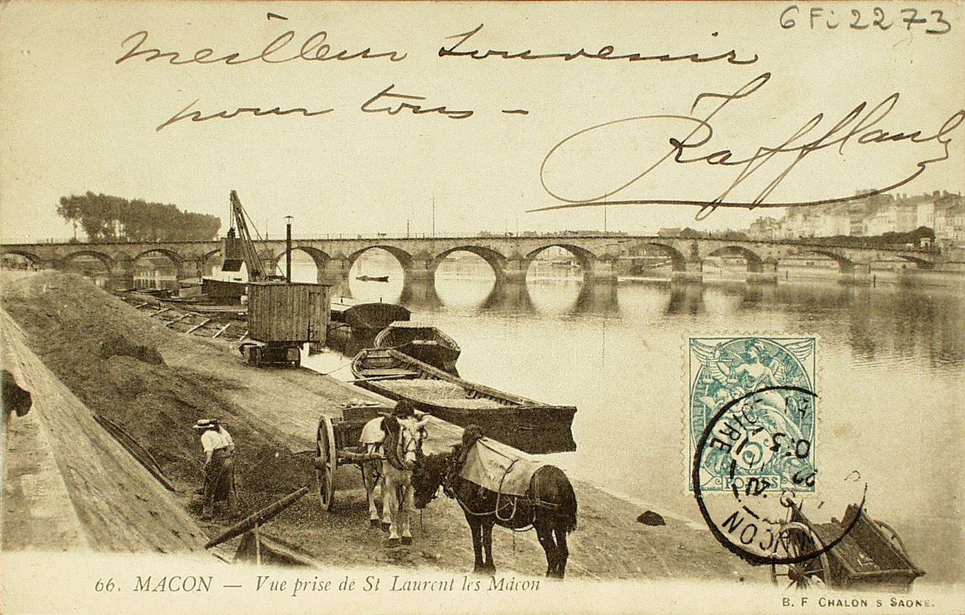 Mâcon. Vue prise de Saint-Laurent-les-Mâcon.