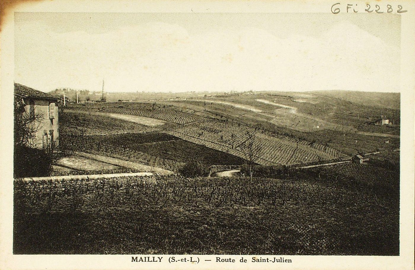Mailly. Route de Saint-Julien.