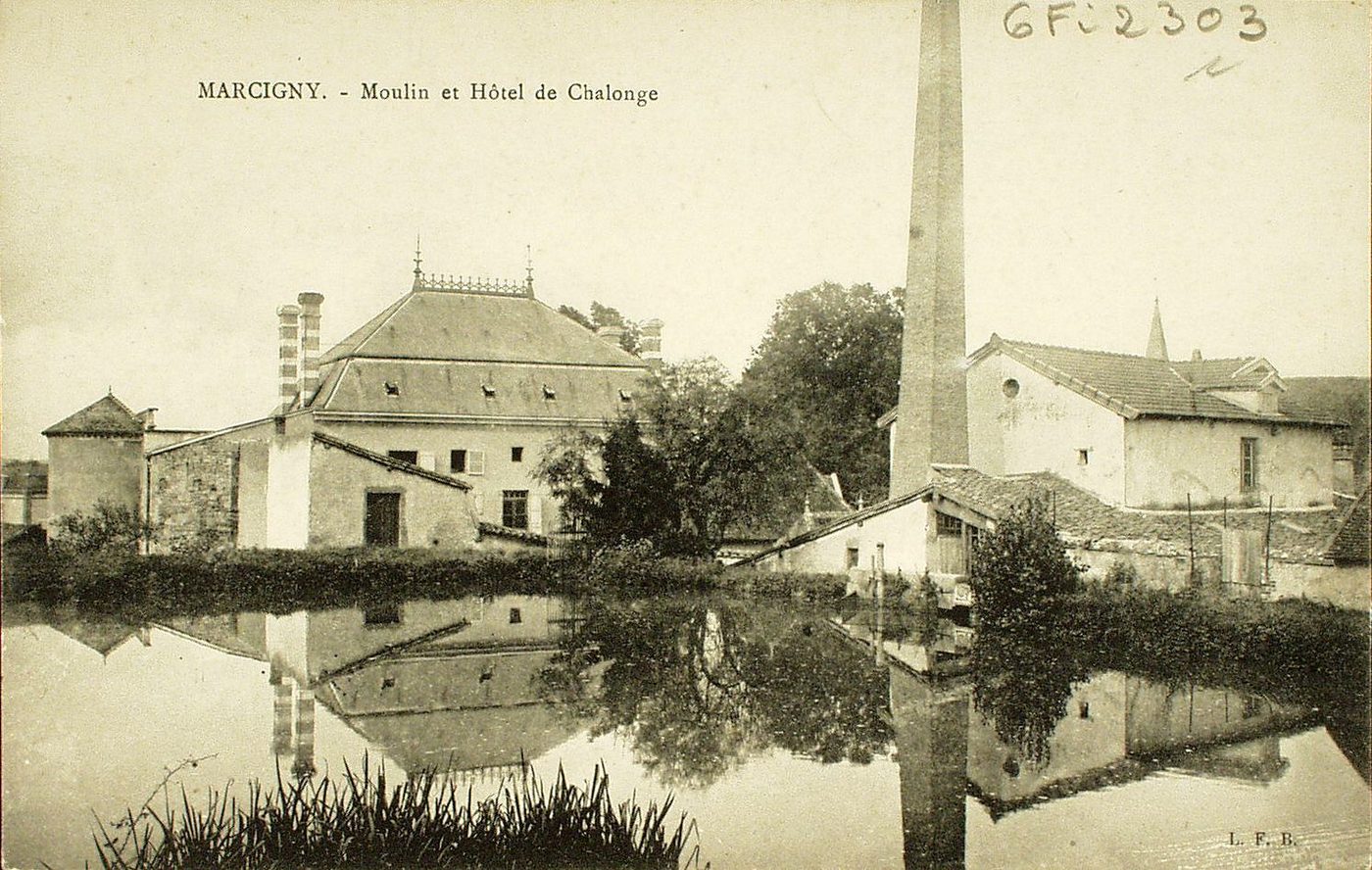 Marcigny. Moulin et hôtel de Chalonge.
