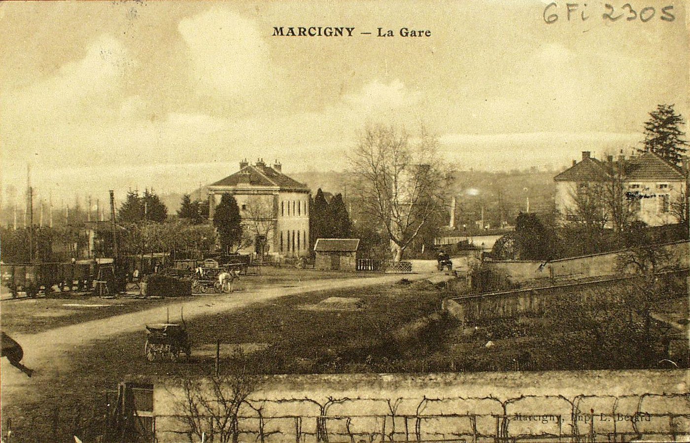Marcigny. La gare.