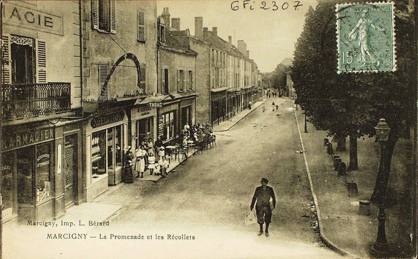Marcigny. La promenade et les Récollets.