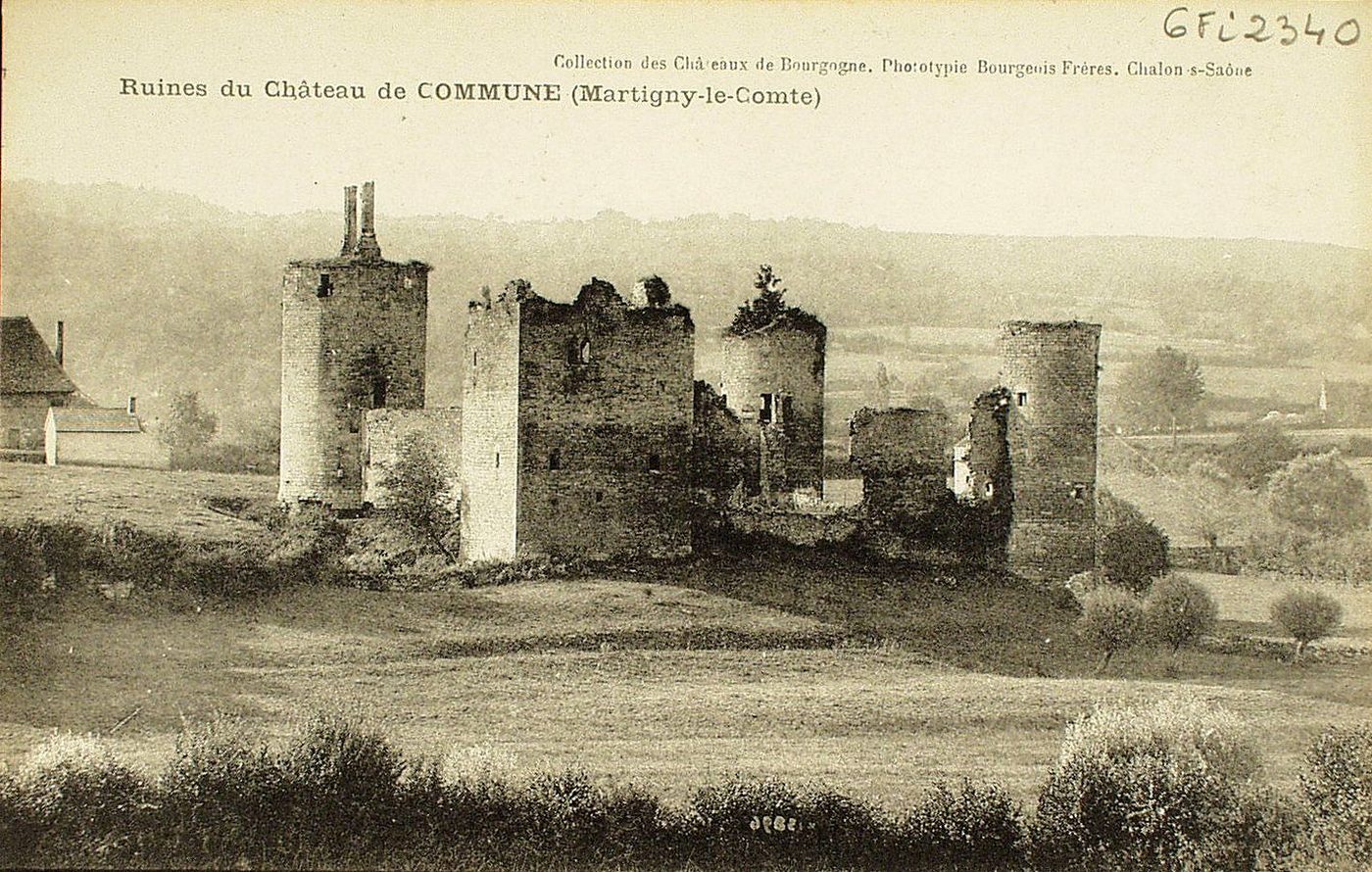 Ruines du château de Commune (Martigny-le-Comte).
