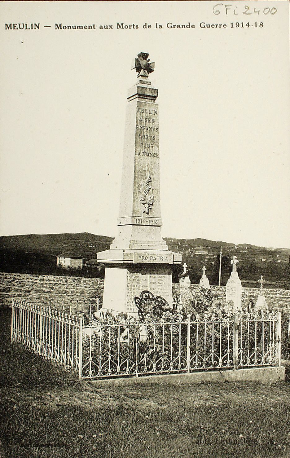 Meulin. Monument aux morts de la grande guerre 1914-18.