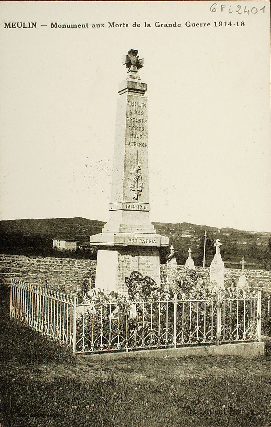 Meulin. Monument aux morts de la grande guerre 1914-18.