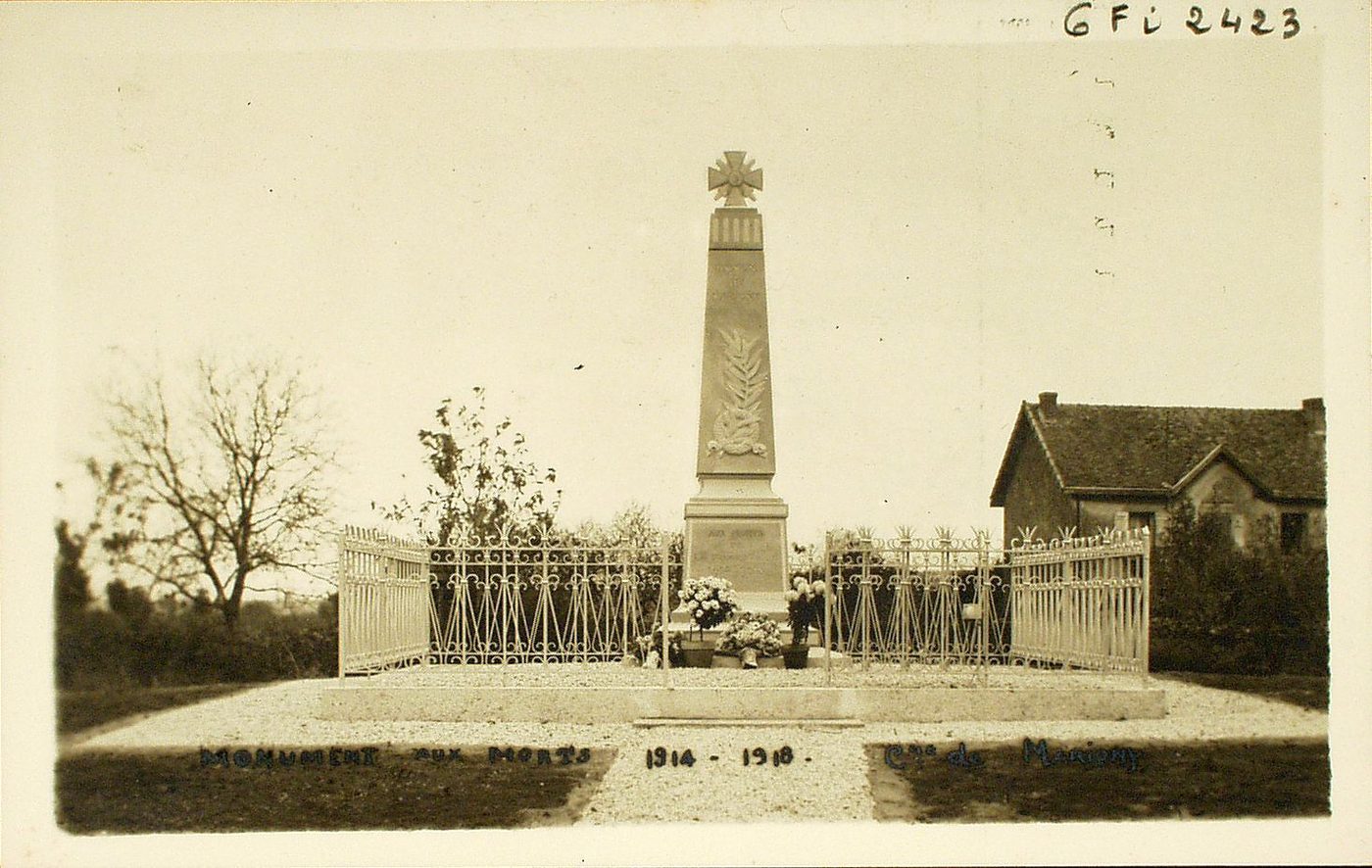 Marigny. Monument aux morts 1914 - 1918