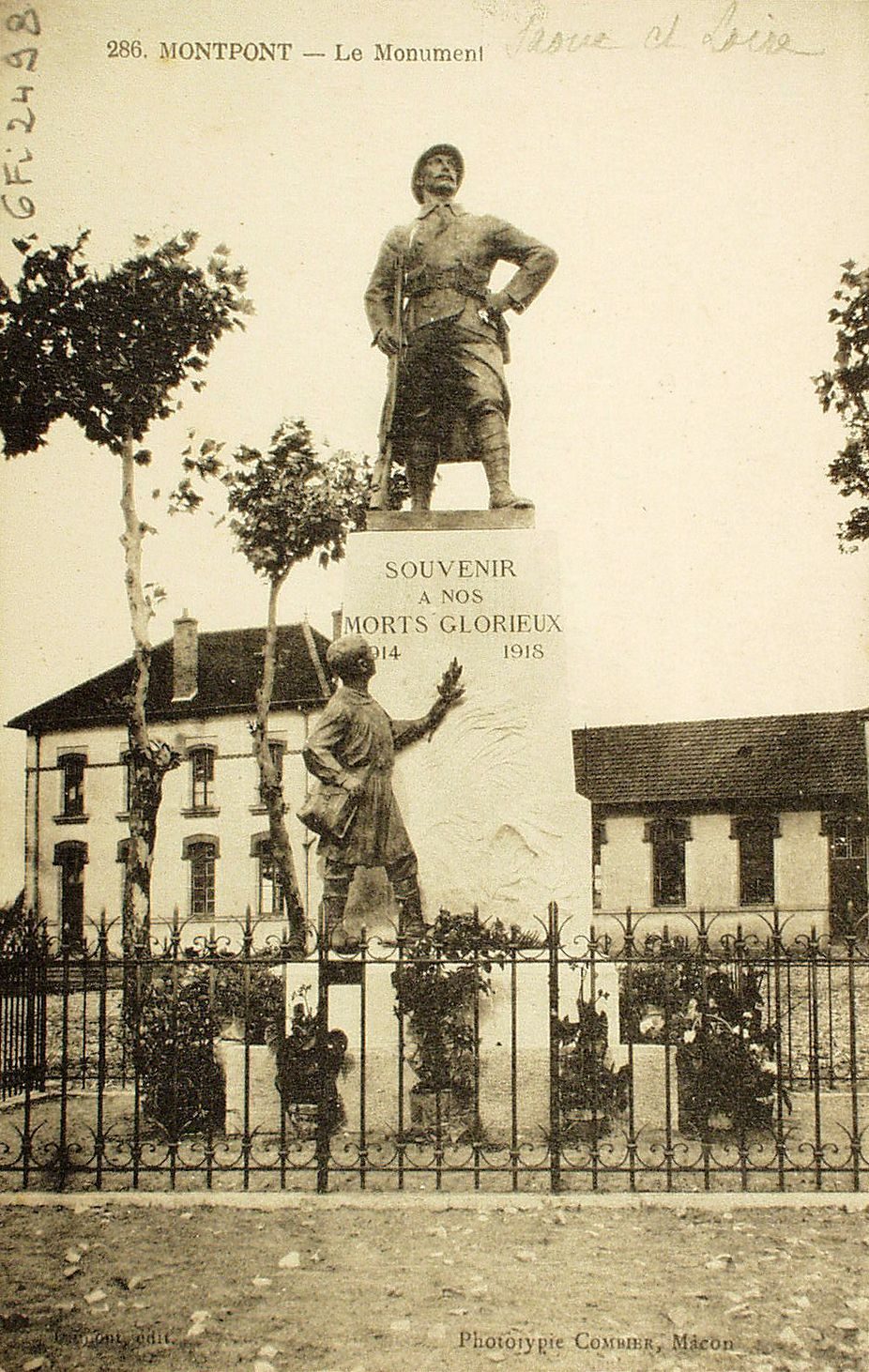 Montpont. Le monument. Souvenirs à nos morts glorieux 1914-1918.