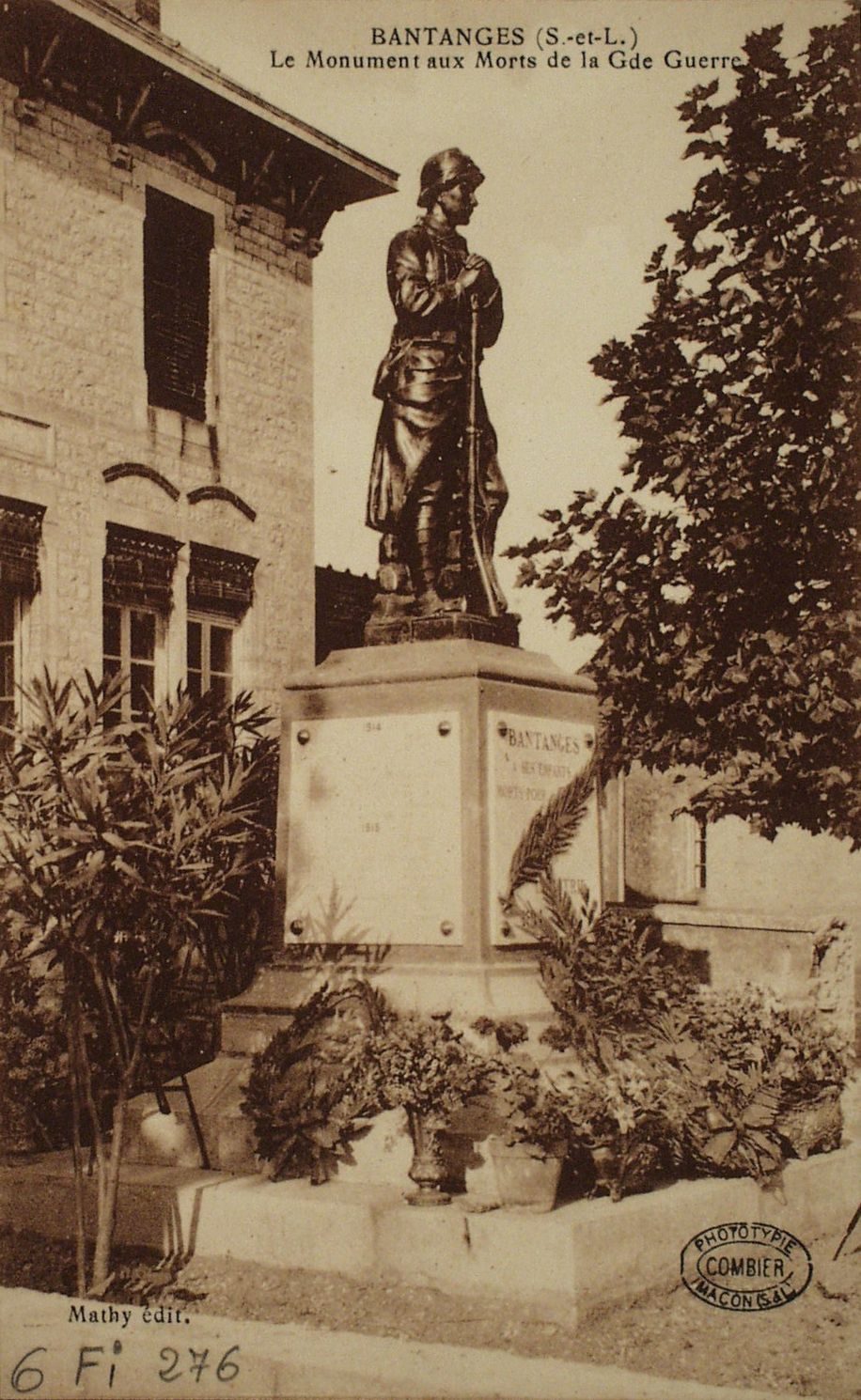 Bantanges. Le monument aux morts de la grande guerre.