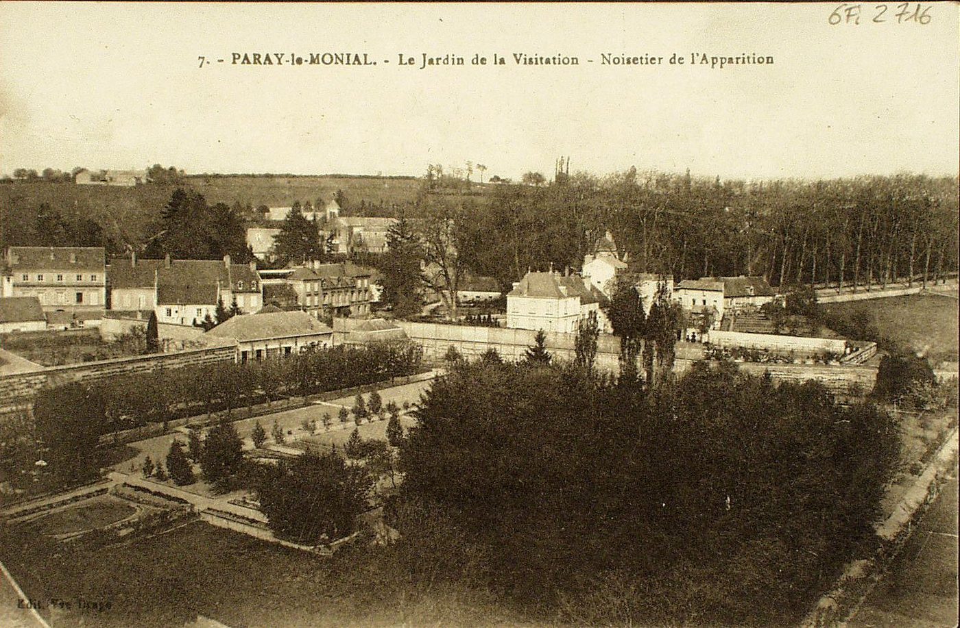Paray-le-Monial. Le Jardin de la Visitation. Noisetier de l'apparition.
