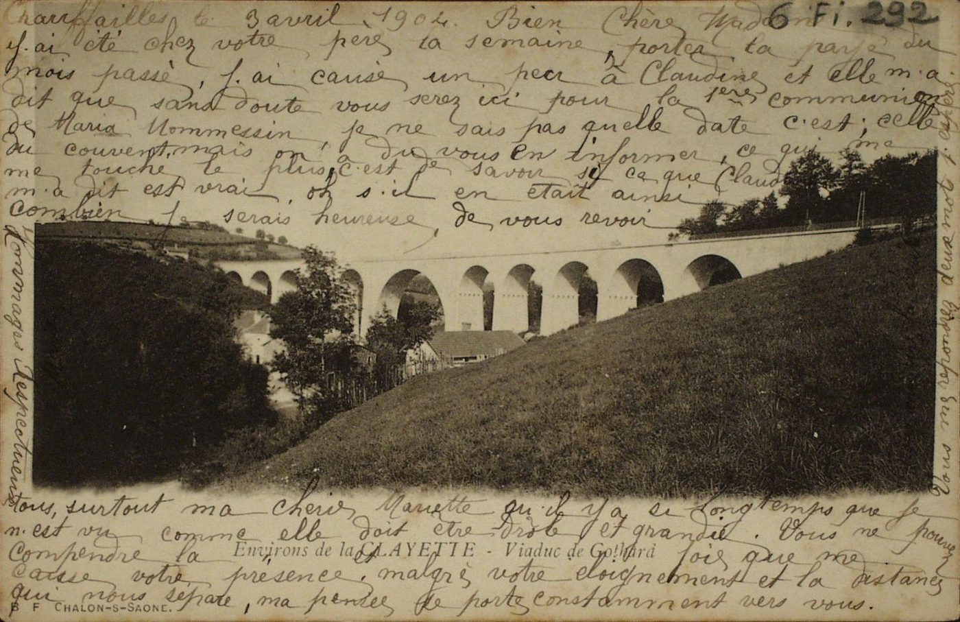 Environs de la Clayette. Viaduc de Gothard.