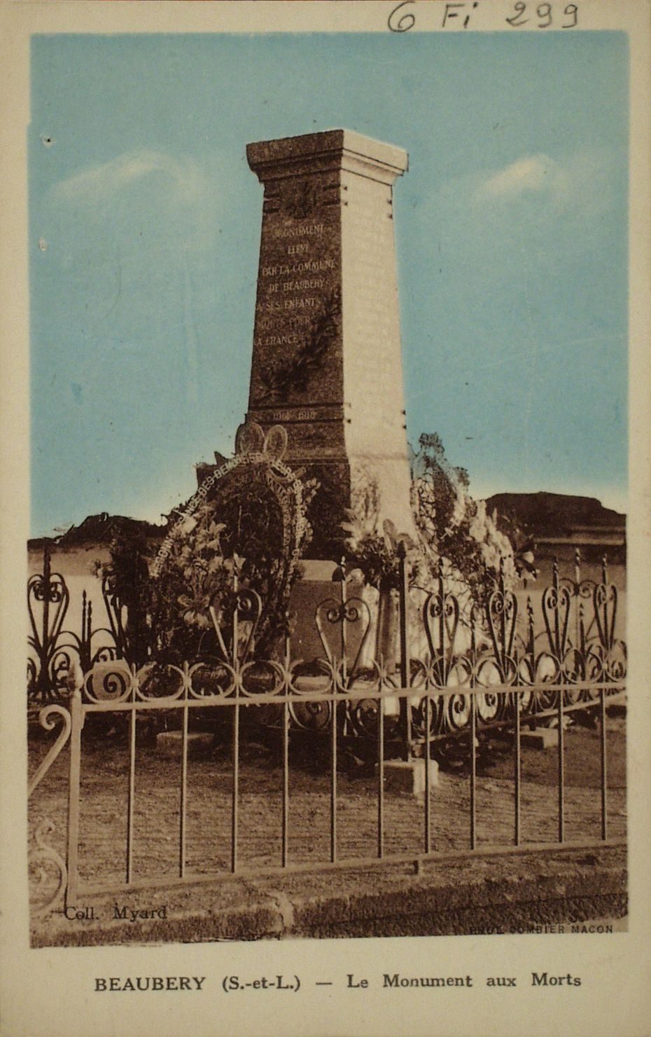 Beaubery. Le monument aux morts.