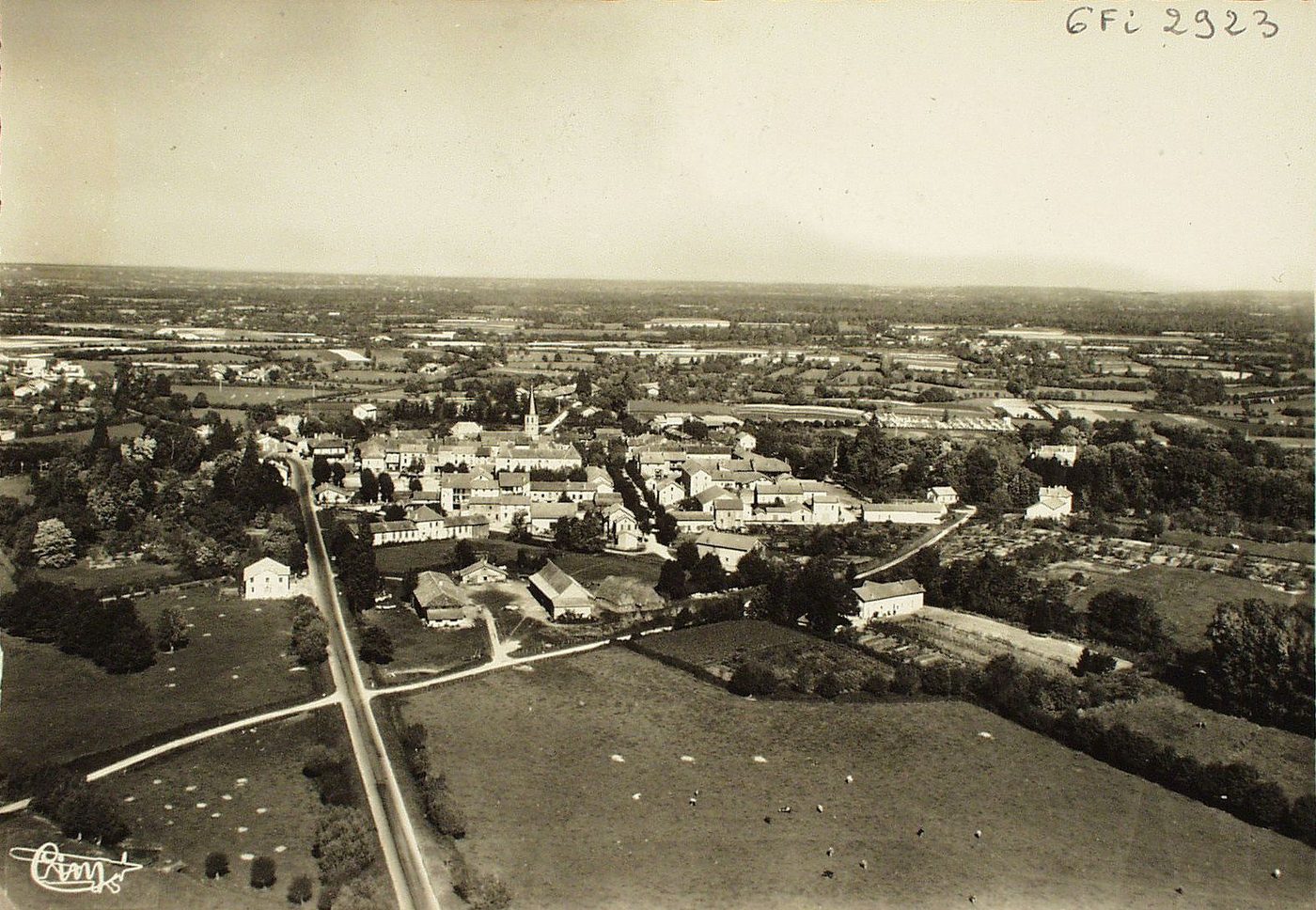 Romenay. Vue aérienne.