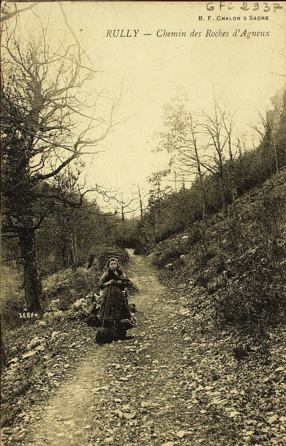 Rully. Chemin des roches d'Agneux.