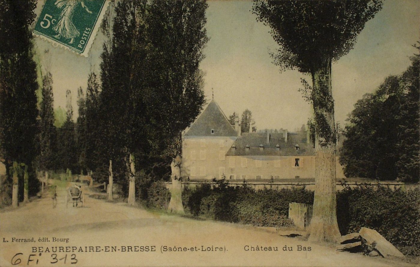 Beaurepaire-en-Bresse. Château du bas.