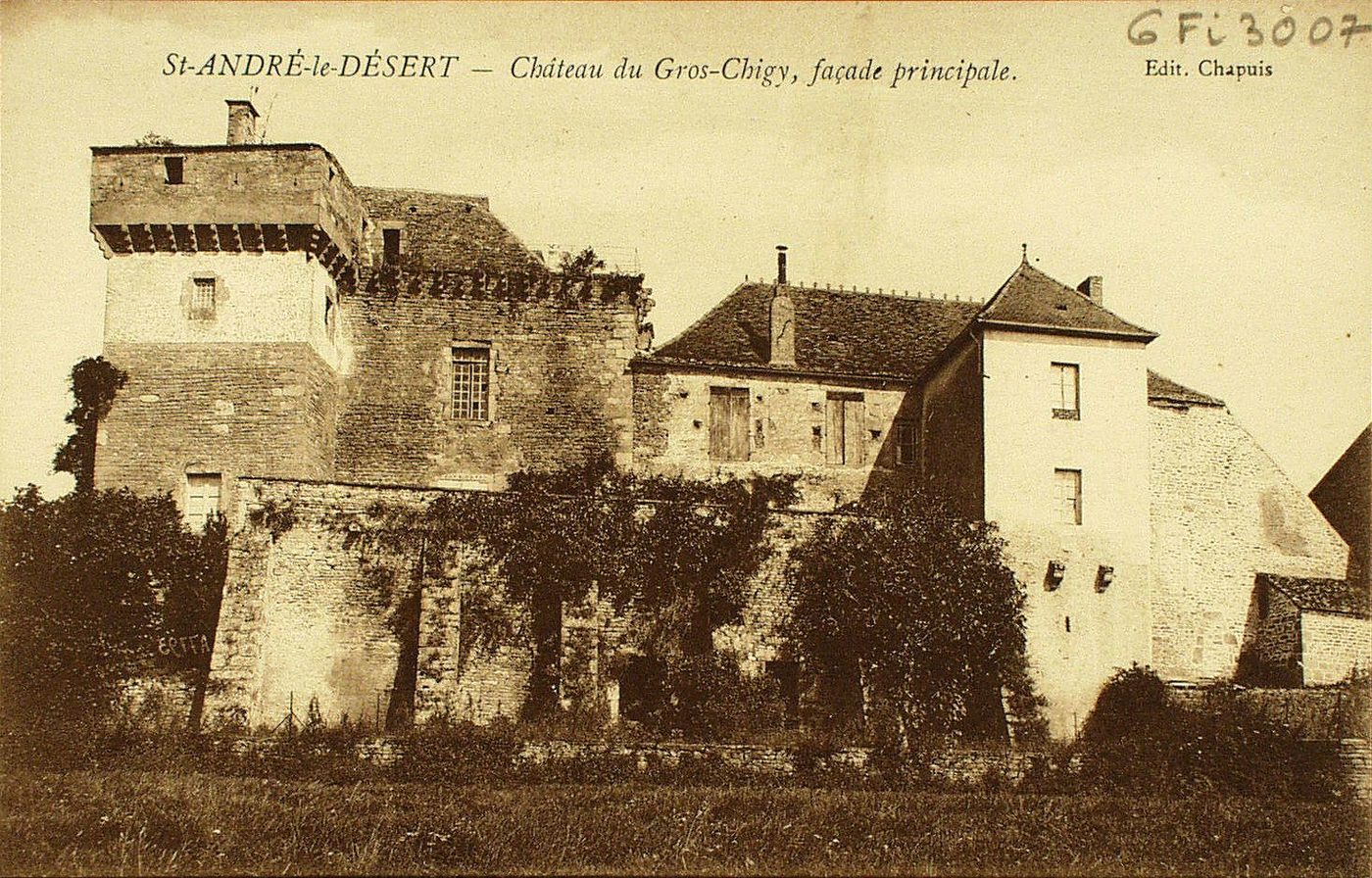Saint-André-le-Désert. Château du Gros-Chigy, façade principale.