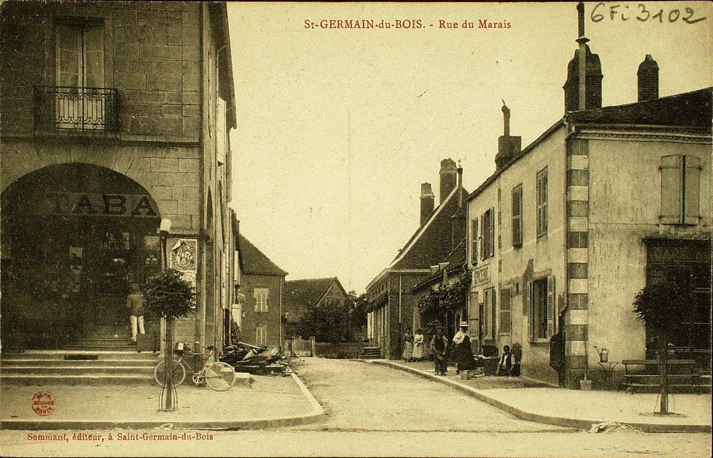 Saint-Germain-du-Bois. Rue du Marais.