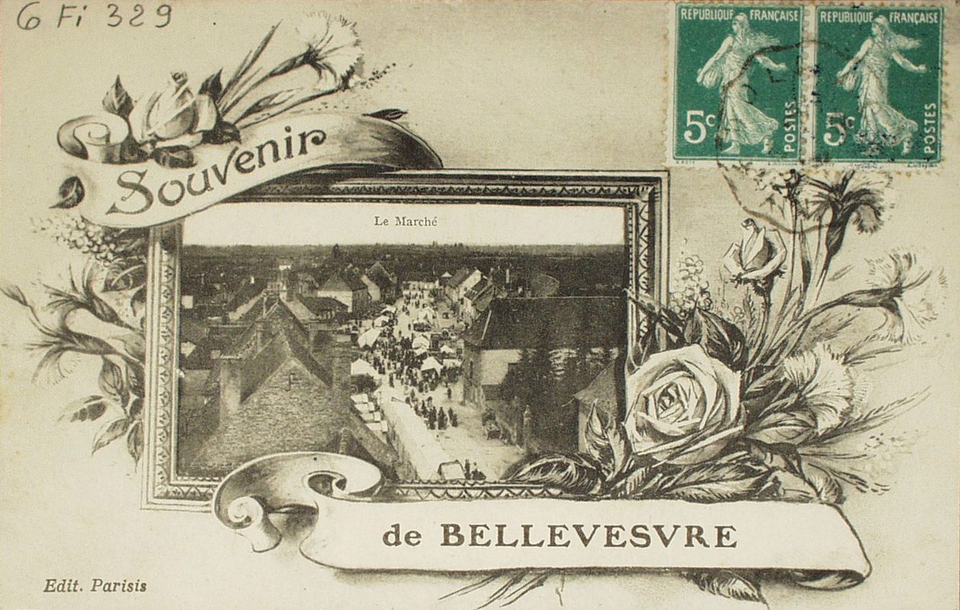 Souvenirs de Bellevesvre. Le marché.