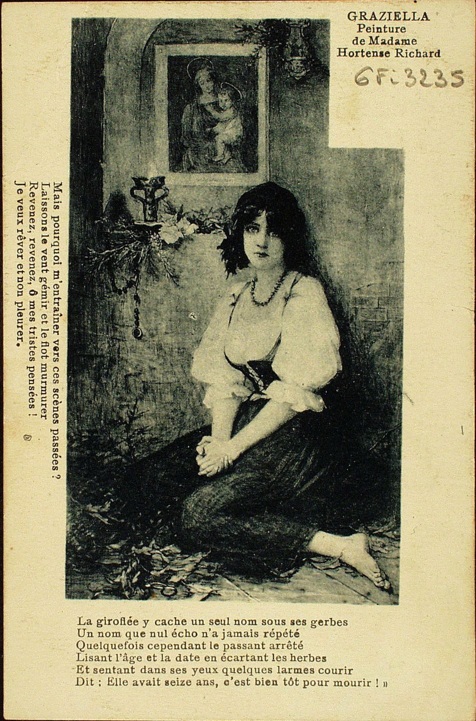 Graziella. Peinture de Madame Hortense Richard.