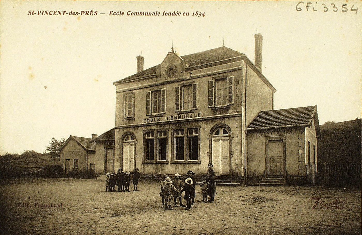 Saint-Vincent-des-Prés. Ecole communale fondée en 1894.