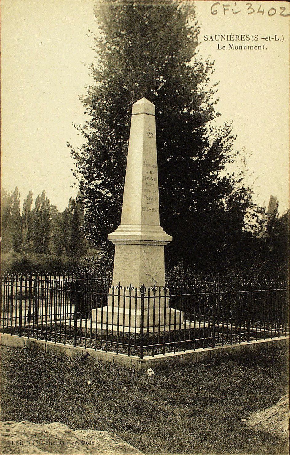 Saunières. Le monument.