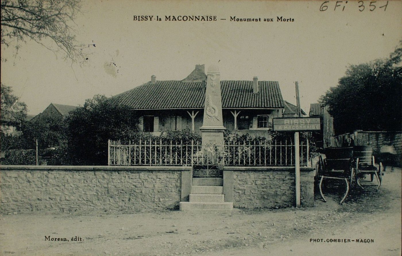 Bissy-la-Mâconnaise. Monument aux morts.