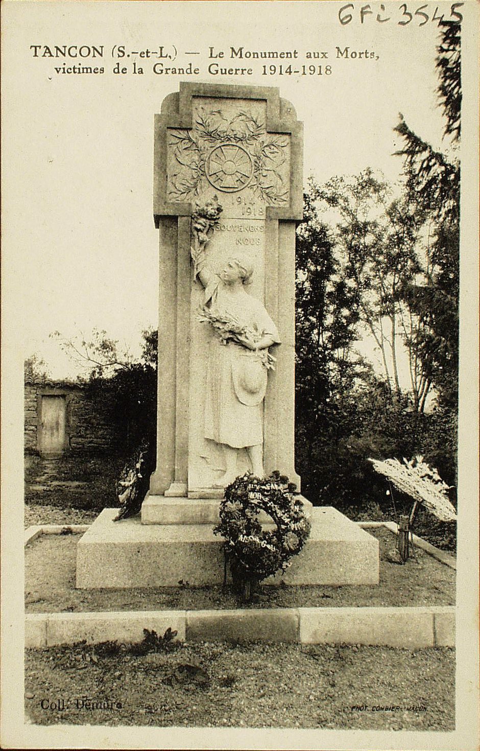 Tancon. Le monument aux morts, victimes de la grande guerre 1914-1918.