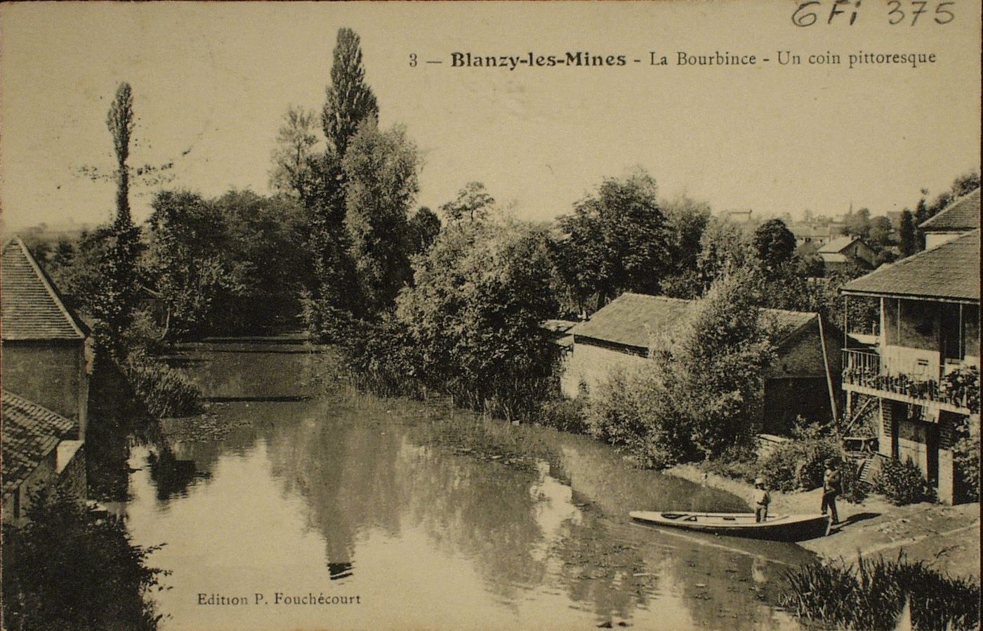 Blanzy-les-Mines. La Bourbince. Un coin pittoresque.