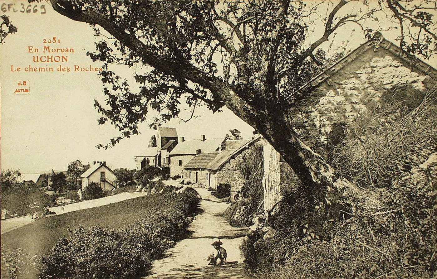En Morvan. Uchon. Le chemin des Rochers.
