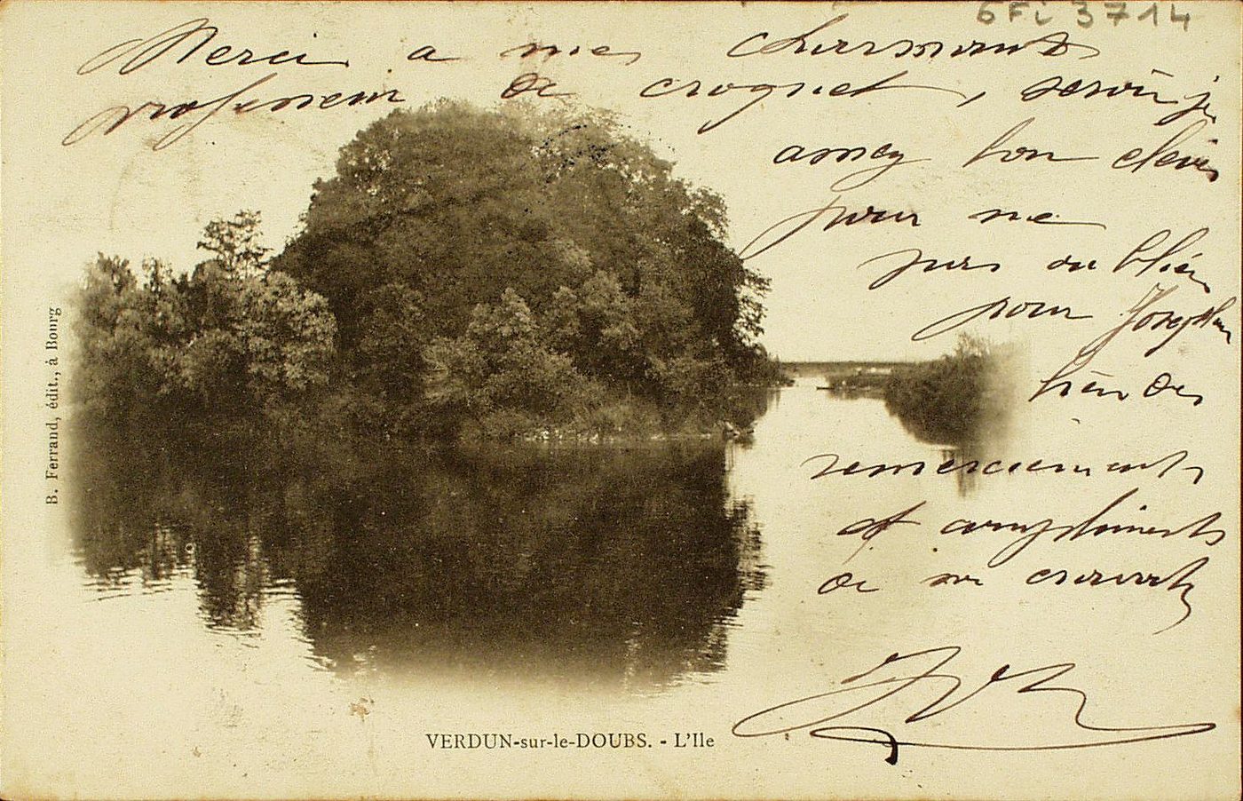 Verdun-sur-le-Doubs. L'île.