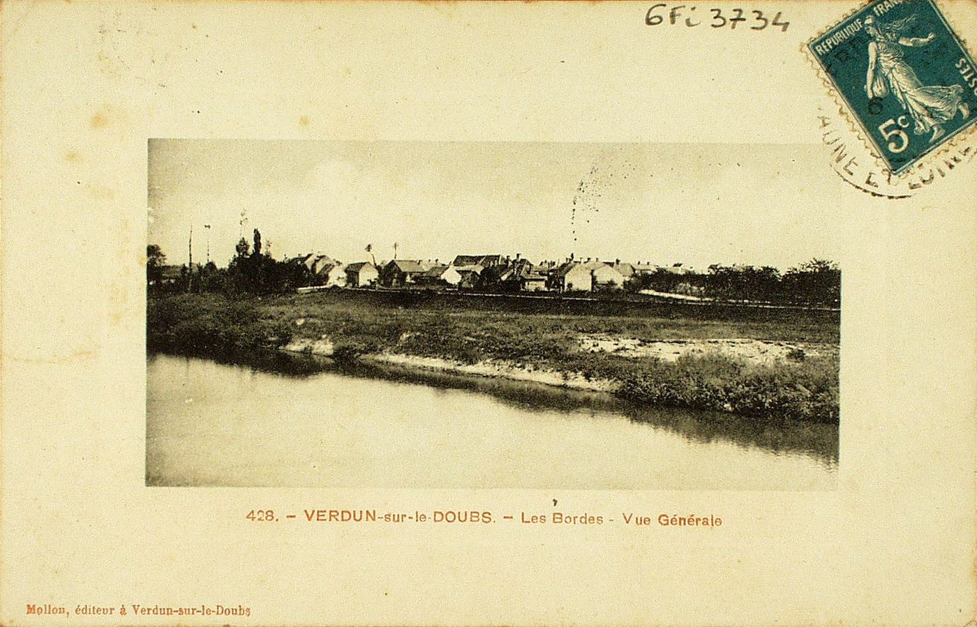 Verdun-sur-Doubs. Les Bordes. Vue générale.