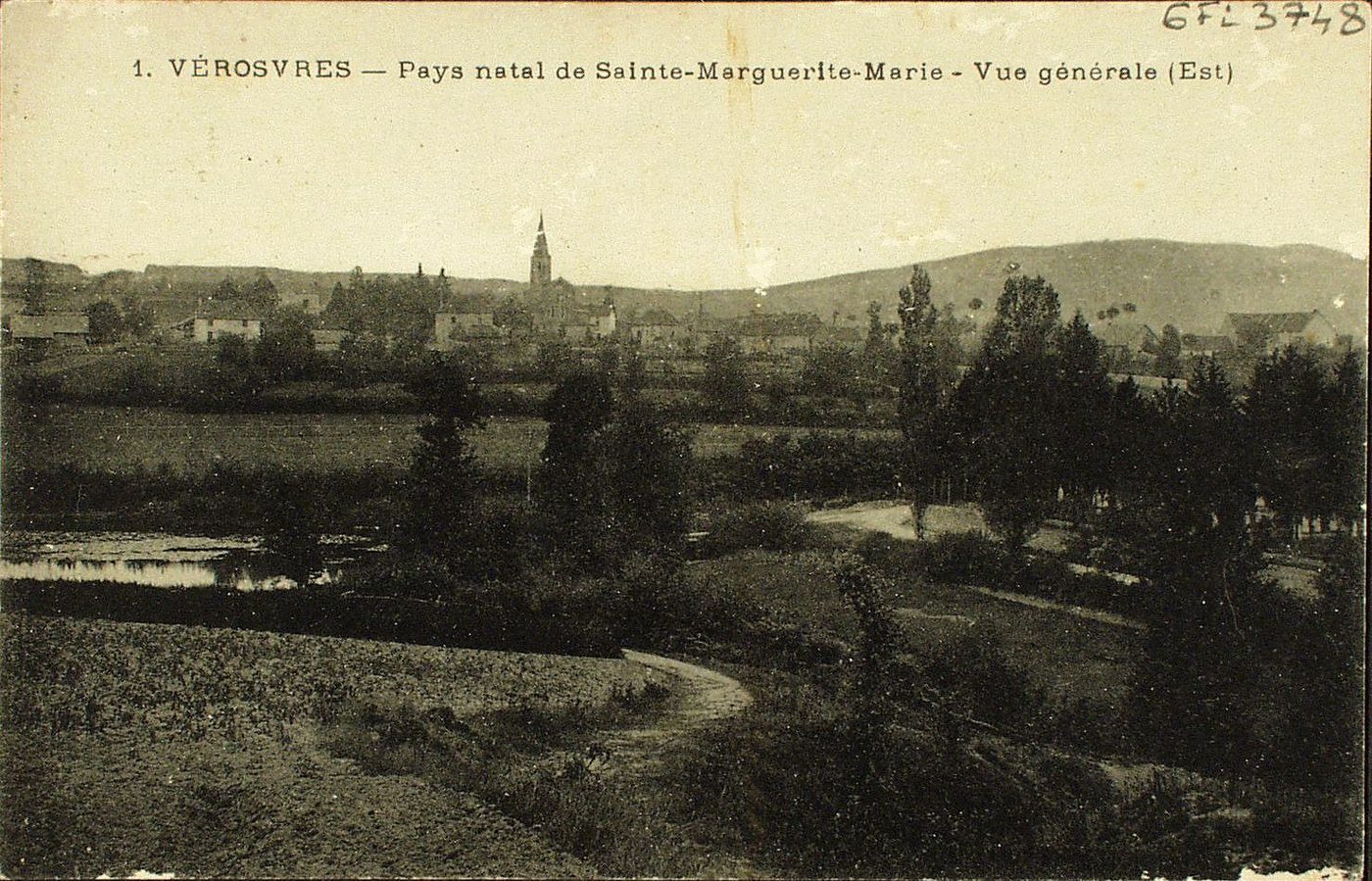Vérosvres. Pays natal de sainte Marguerite-Marie. Vue générale (est).