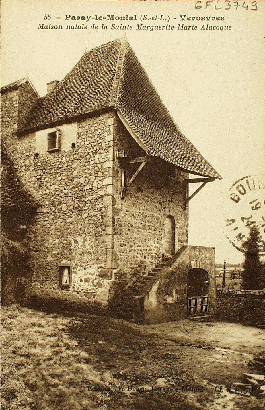 Paray-le-Monial. Vérosvres. Maison natale de la sainte Marguerite-Marie Alacoque.