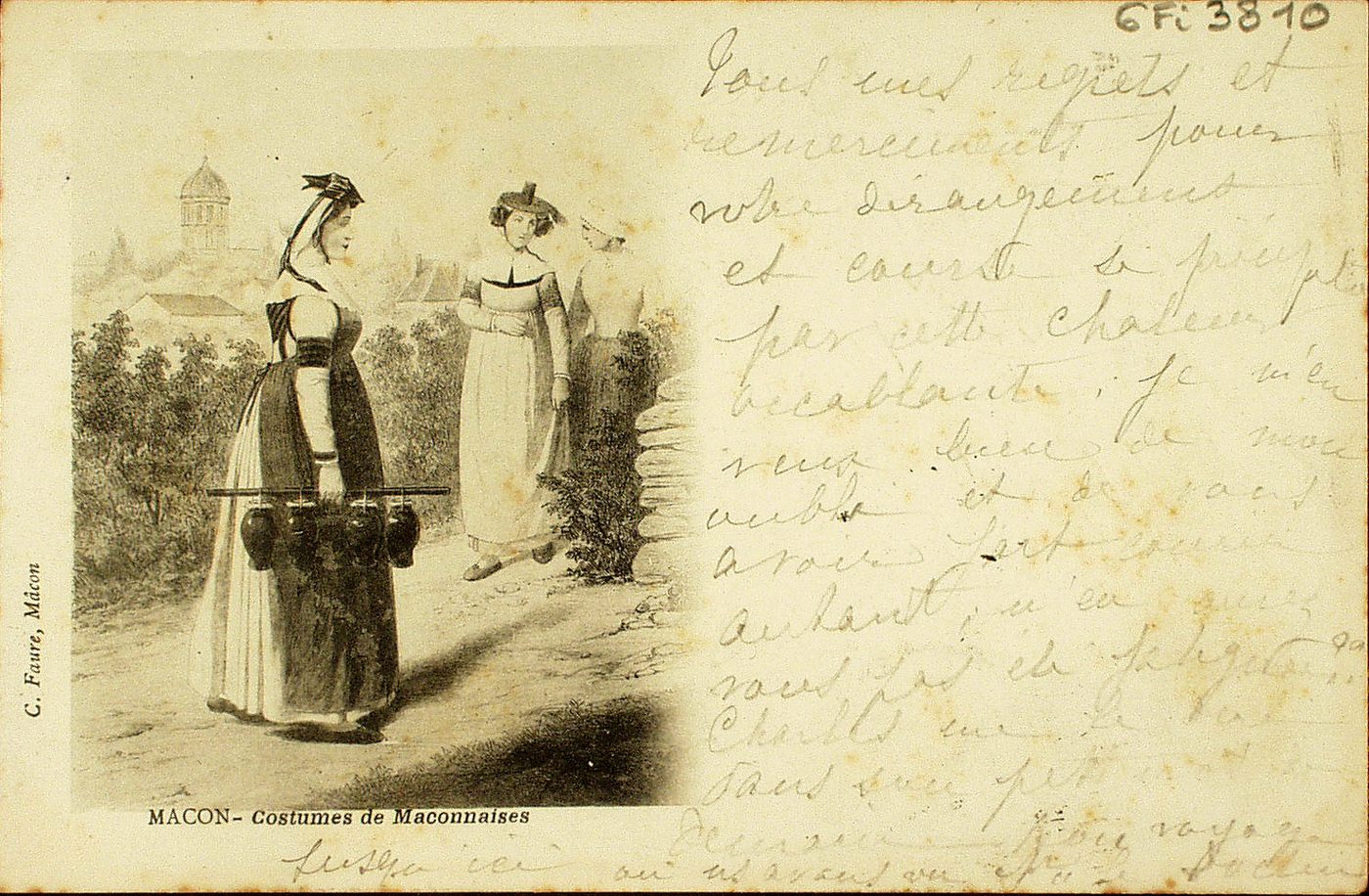 Mâcon. Costumes de Mâconnaises.
