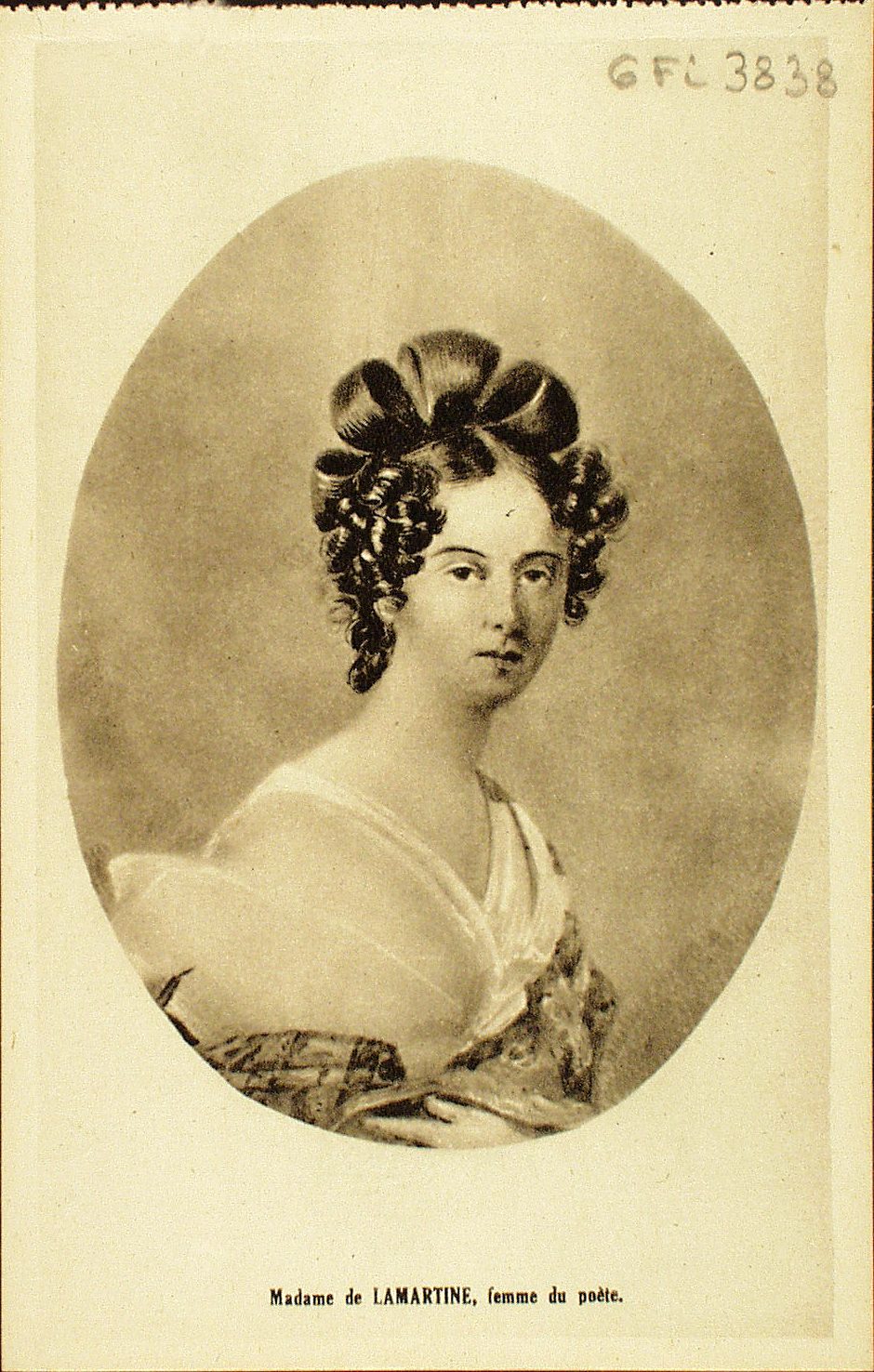 Madame de Lamartine, femme du poète.