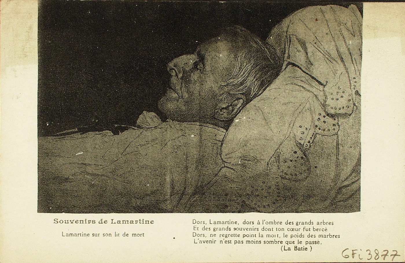 Souvenirs de Lamartine. Lamartine sur son lit de mort.