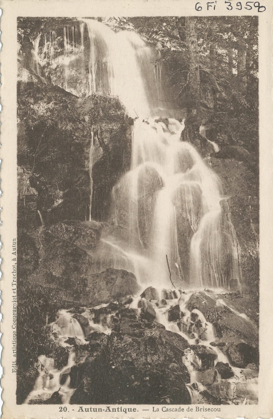 Autun antique. La cascade de Brisecou.