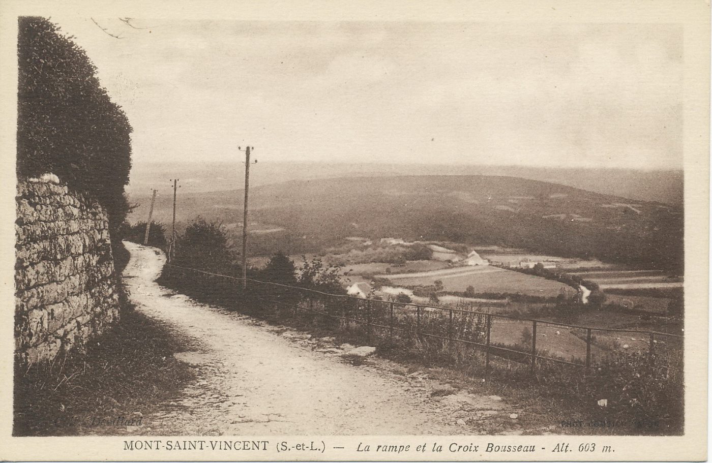 Mont-Saint-Vincent. La rampe et la Croix Bousseau. Alt. 603m.