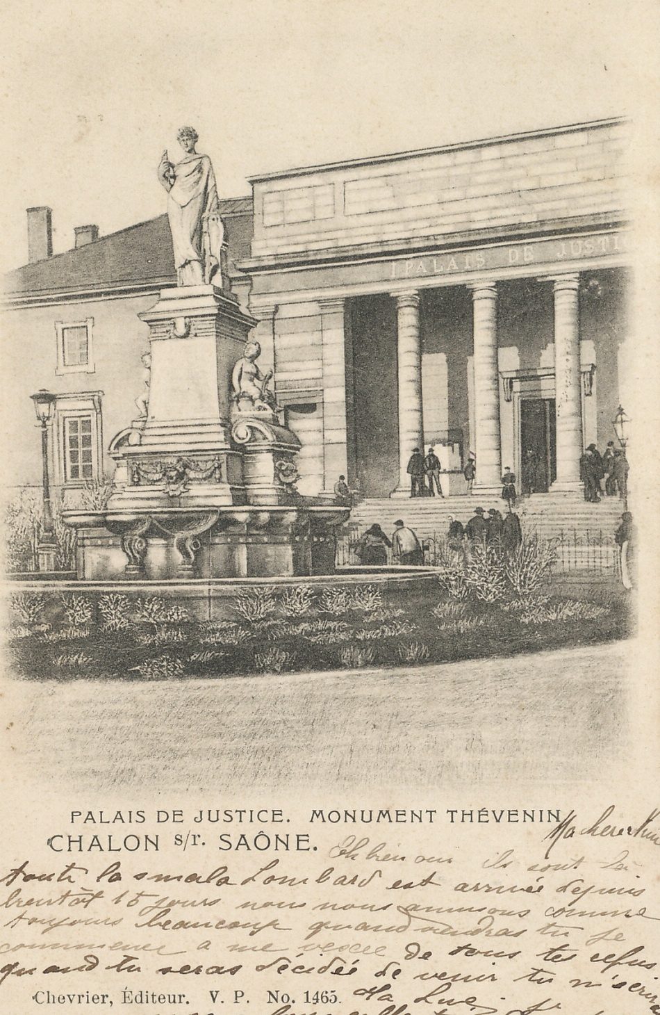 Palais de justice. Monument Thévenin. Chalon-sur-Saône.