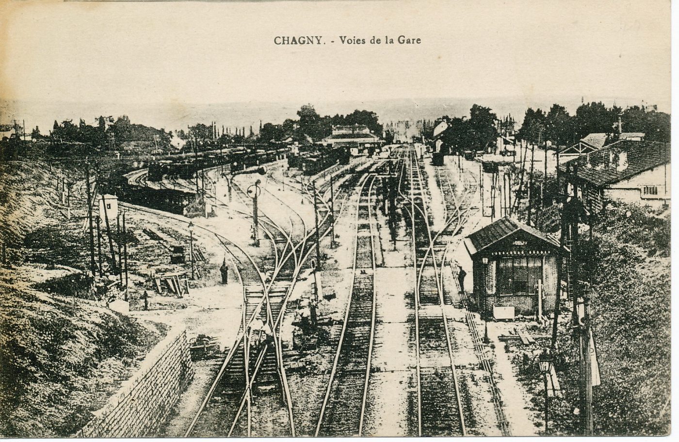 Chagny. Voies de la gare.