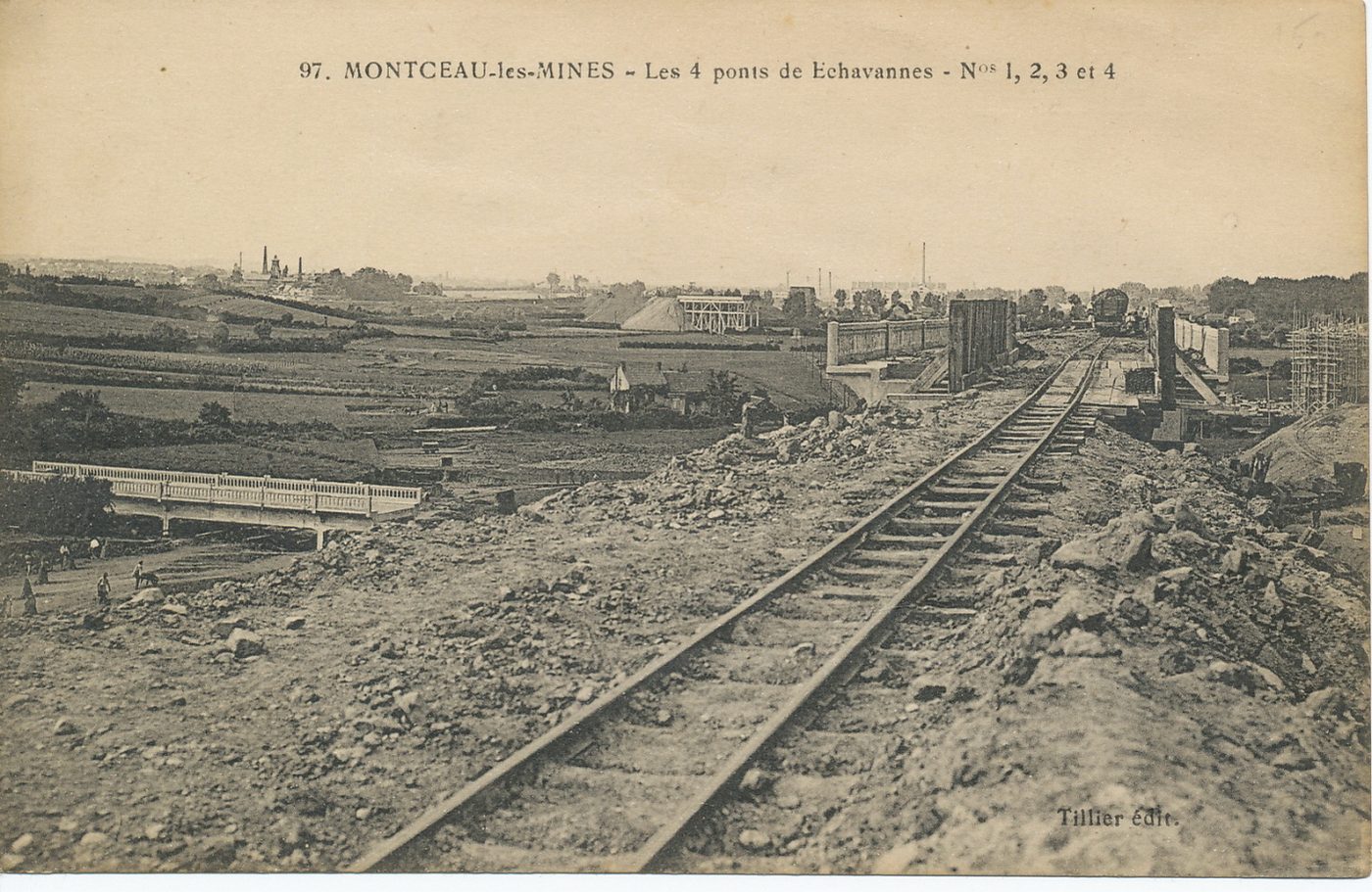 Montceau-les-Mines. Les 4 ponts de Echavannes. N°1, 2, 3 et 4.