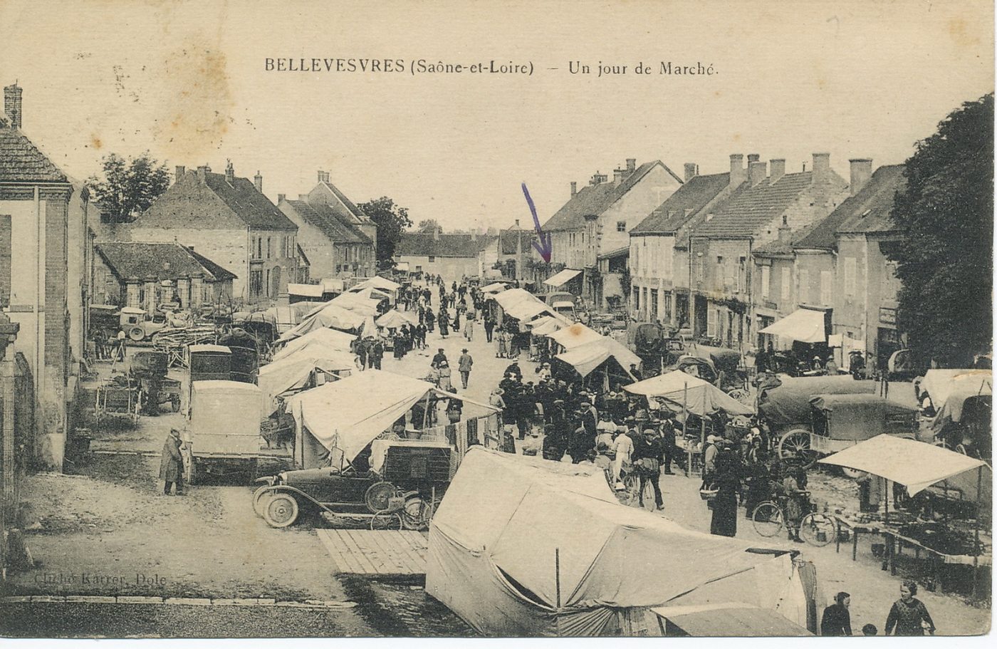 Bellevesvre. Un jour de marché.