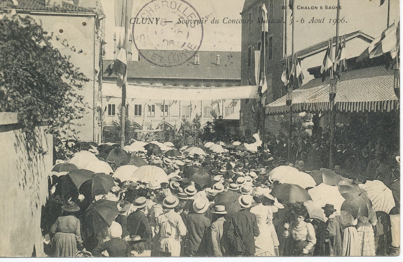 Cluny. Souvenir du concours musical - 6 août 1906.