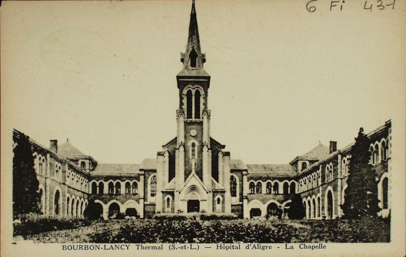 Boubon-Lancy thermal. Hôpital d'Aligre. La chapelle.