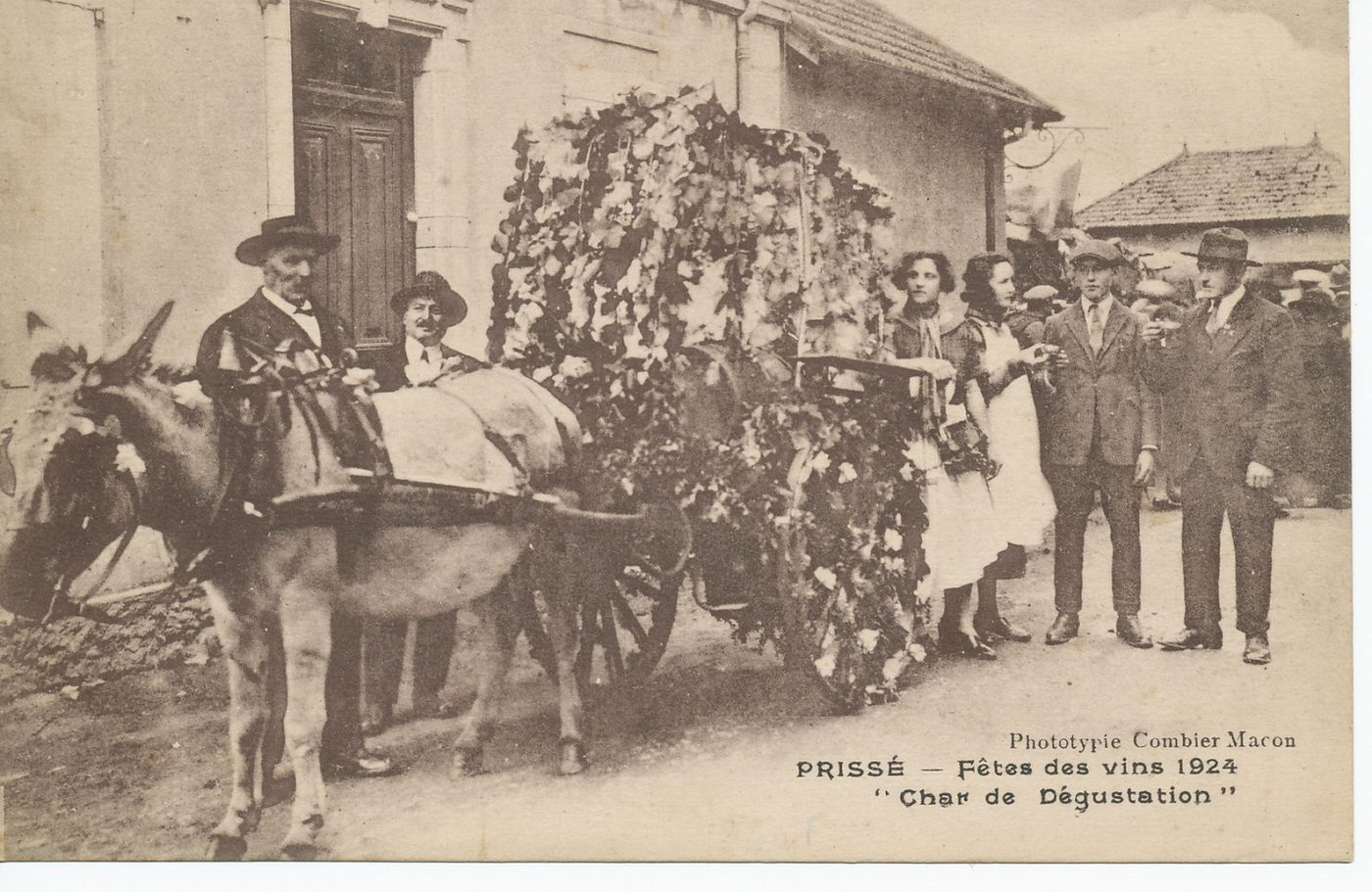 Prissé. Fête des vins 1924 "char de dégustation".