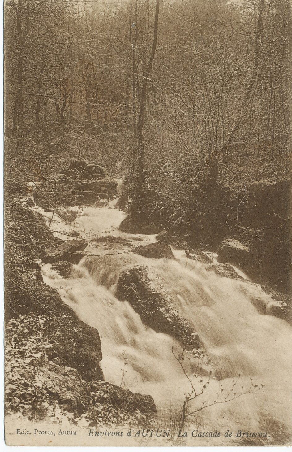 Environs d'Autun. La cascade de Brisecou.