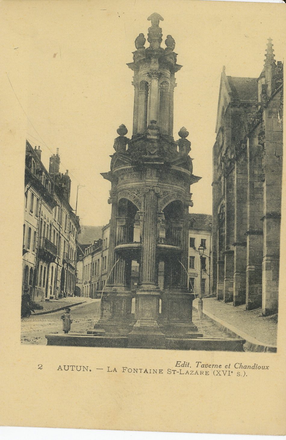 Autun. La fontaine Saint-Lazare (XVIe s.).
