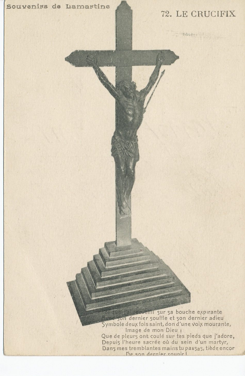 Souvenirs de Lamartine. Le crucifix.